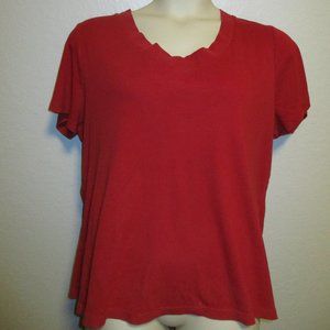 St. John's Bay Red Short Sleeves Pullover Top 2X
